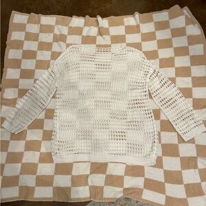 Elegant White Knit Sweater